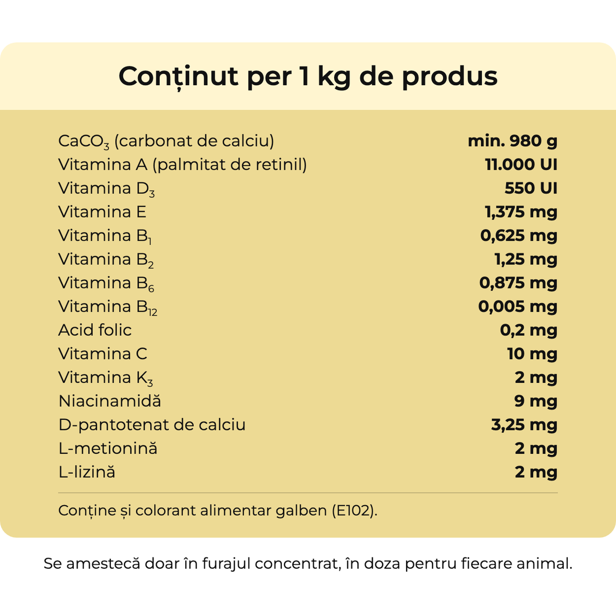 Calciu Îngrășare Animale